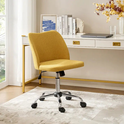 Sergio Modern Armless Office Chair with Mental Leg by HULALA HOME