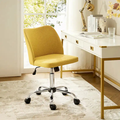 Sergio Modern Armless Office Chair with Mental Leg by HULALA HOME