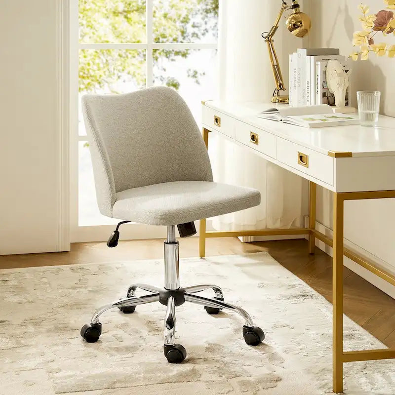 Sergio Modern Armless Office Chair with Mental Leg by HULALA HOME