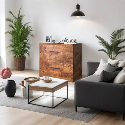 2-Drawer Storage Filing Cabinet