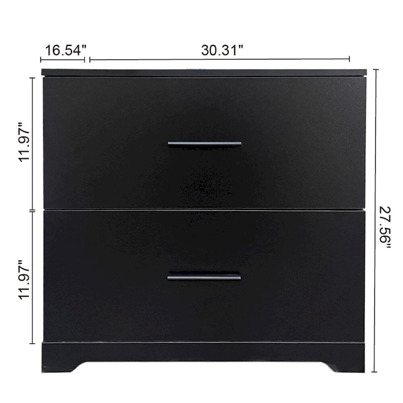 2-Drawer Storage Filing Cabinet