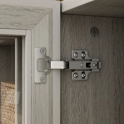 Home Media Center Sleek Design with Ample Shelving and Glass Accents