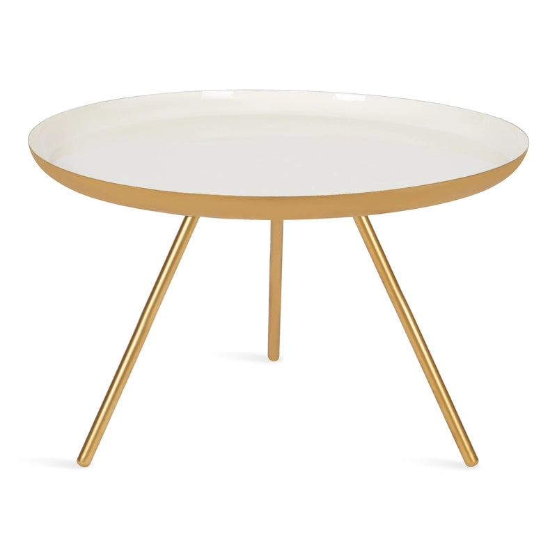 Kate and Laurel Laranya Round Metal Coffee Table - 25 Diameter