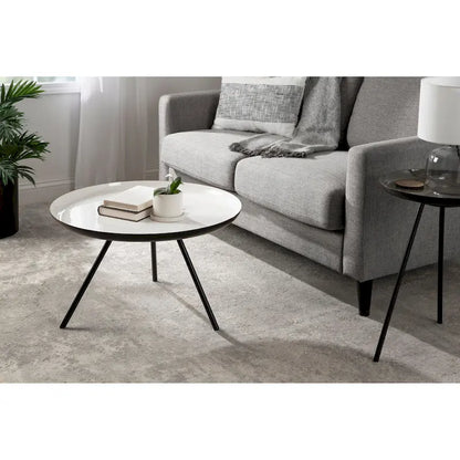 Kate and Laurel Laranya Round Metal Coffee Table - 25 Diameter