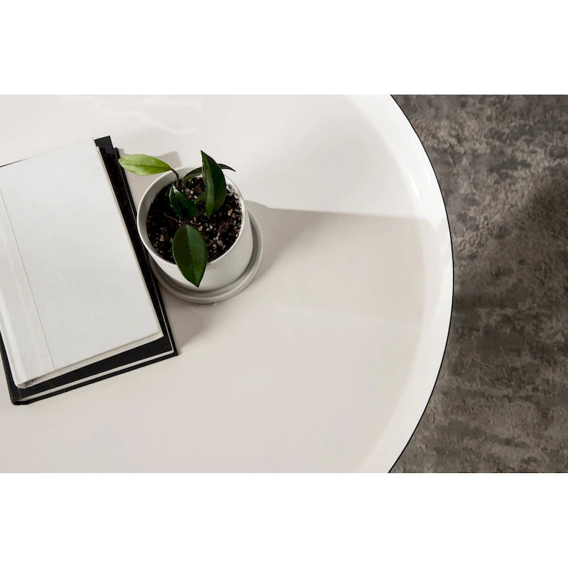 Kate and Laurel Laranya Round Metal Coffee Table - 25 Diameter