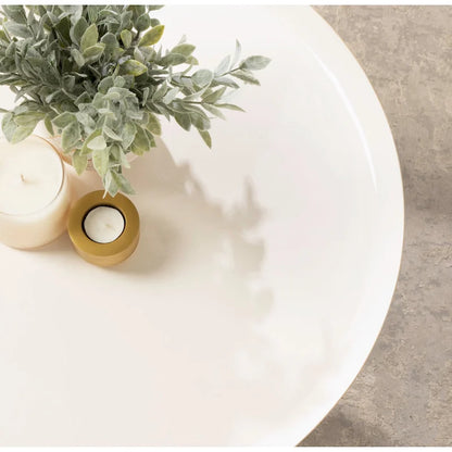 Kate and Laurel Laranya Round Metal Coffee Table - 25 Diameter