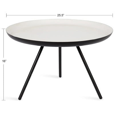 Kate and Laurel Laranya Round Metal Coffee Table - 25 Diameter