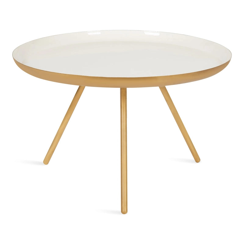 Kate and Laurel Laranya Round Metal Coffee Table - 25 Diameter