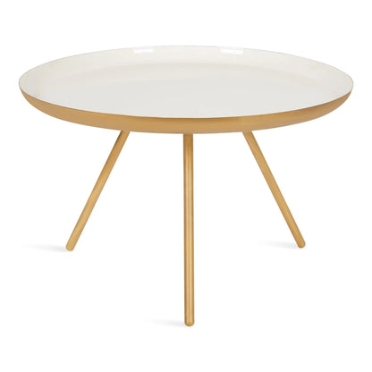 Kate and Laurel Laranya Round Metal Coffee Table - 25 Diameter