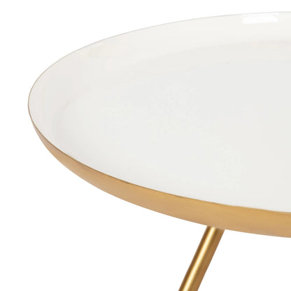 Kate and Laurel Laranya Round Metal Coffee Table - 25 Diameter