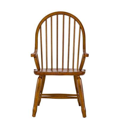 Treasures Rustic Oak Bow-back Armchair