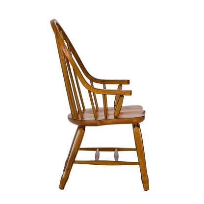 Treasures Rustic Oak Bow-back Armchair