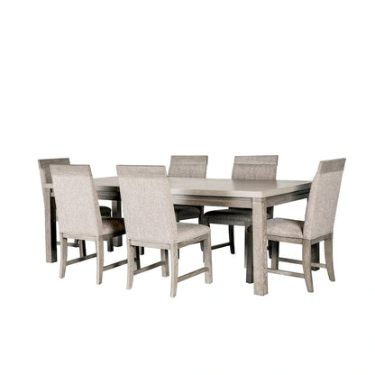 Furniture of America Cruz Transitional Grey 7-Piece Expandable Dining Table Set