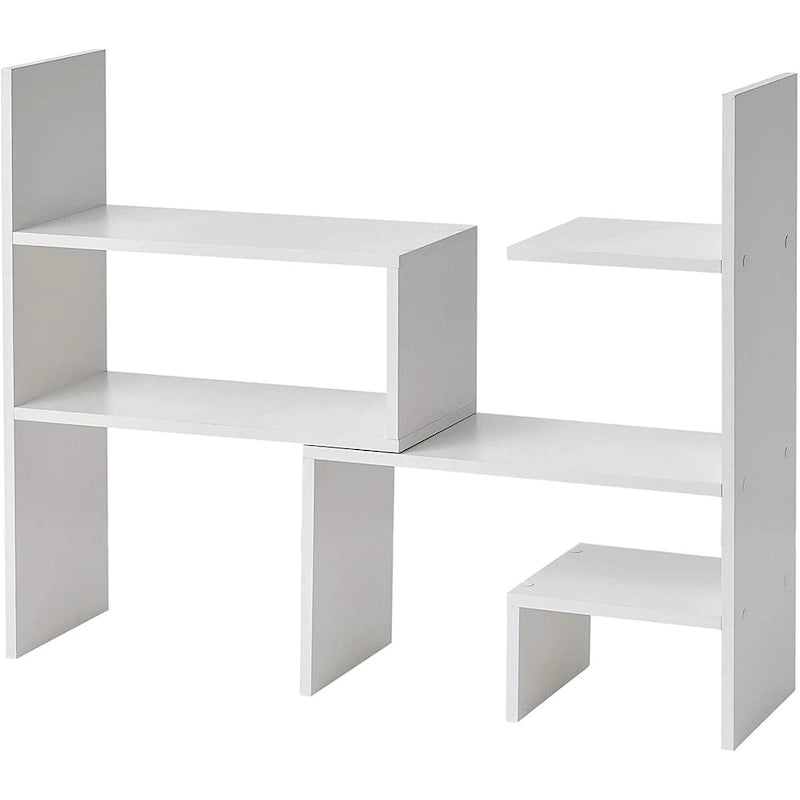 Yak About It Compact Adjustable Dorm Desk Bookshelf - White by DormCo
