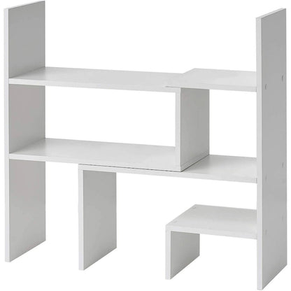 Yak About It Compact Adjustable Dorm Desk Bookshelf - White by DormCo