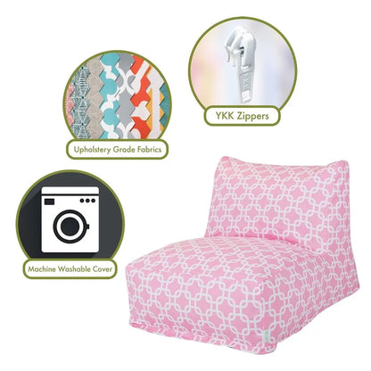 Majestic Home Goods Indoor Links Bean Bag Chair Lounger 36 in L x 27 in W x 24 in H