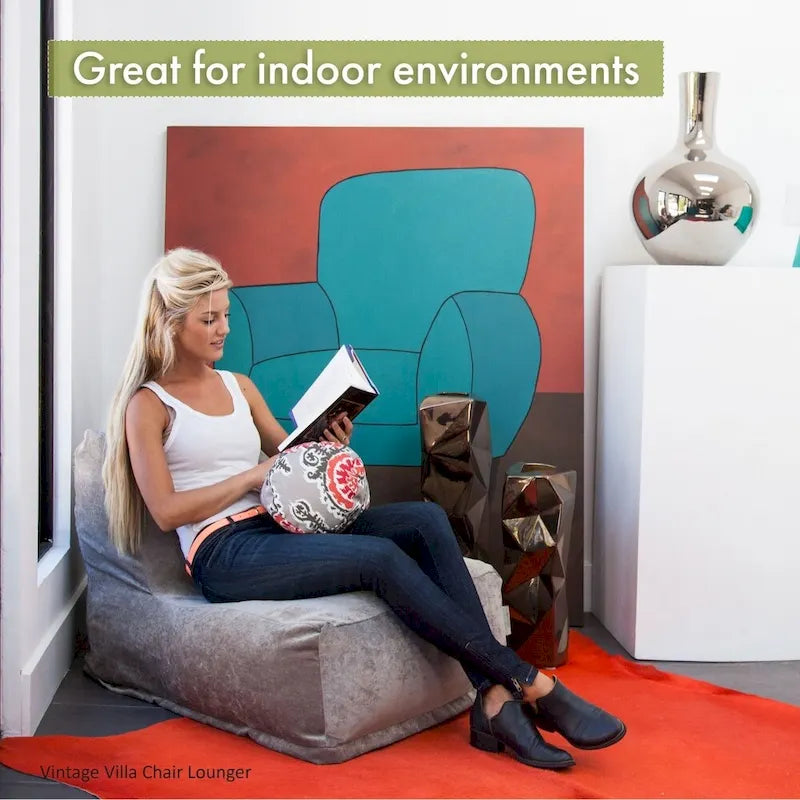 Majestic Home Goods Indoor Links Bean Bag Chair Lounger 36 in L x 27 in W x 24 in H