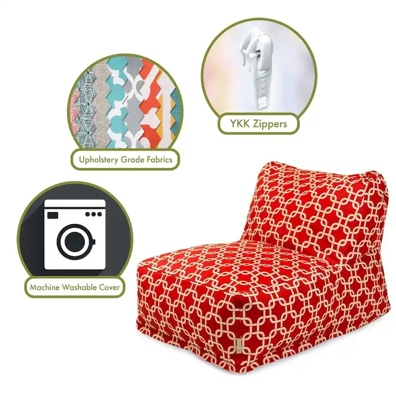 Majestic Home Goods Indoor Links Bean Bag Chair Lounger 36 in L x 27 in W x 24 in H