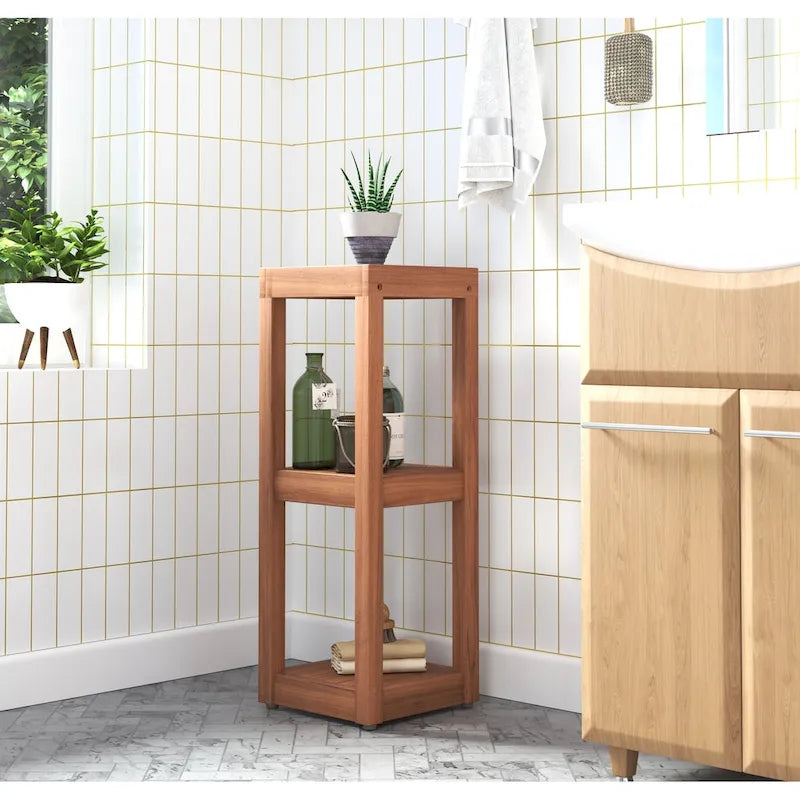 The Original Sula Square Teak Bath Stand