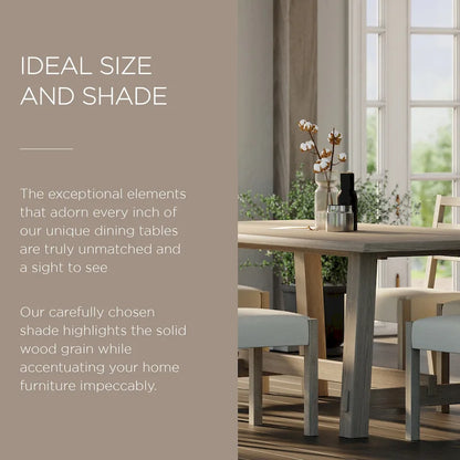 Maven Lane Yves Rectangular Wooden Dining Table in Weathered Black Finish