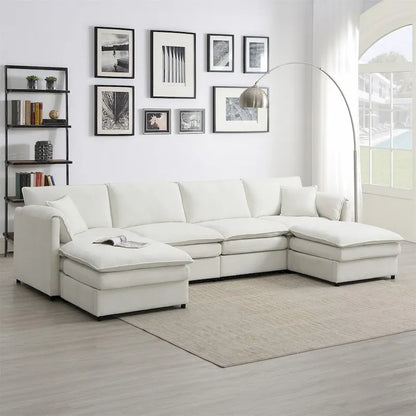 134*66 Chenille Modular Sectional Sofa