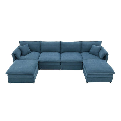 134*66 Chenille Modular Sectional Sofa