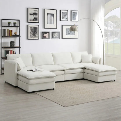 134*66 Chenille Modular Sectional Sofa