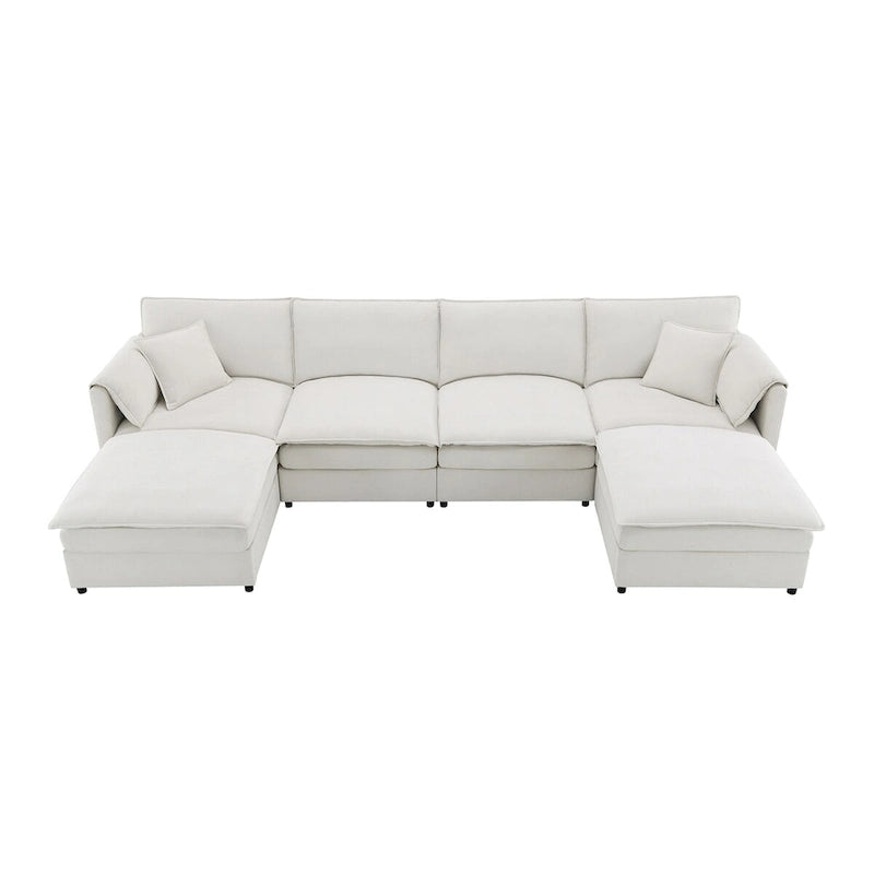 134*66 Chenille Modular Sectional Sofa