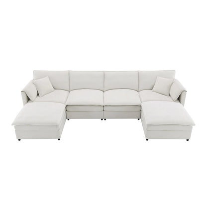 134*66 Chenille Modular Sectional Sofa
