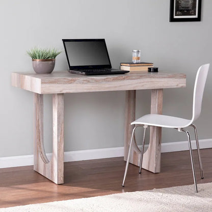 Modern Contemporary Faux Marble Writing Desk, Multifunctional as a Small Space Dining Table or Hobby Workstation