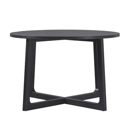 Middlebrook Modern Round Solid Wood Dining Table With Geometric Legs