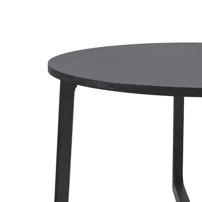 Middlebrook Modern Round Solid Wood Dining Table With Geometric Legs