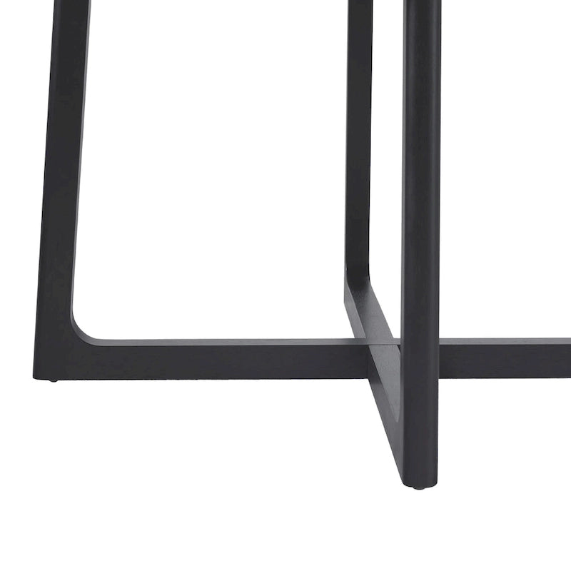 Middlebrook Modern Round Solid Wood Dining Table With Geometric Legs