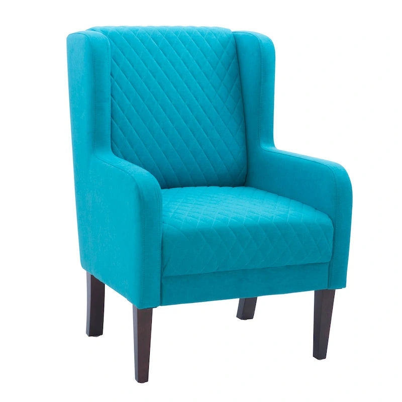 Hulin Velvet Upholstered High Wingback Accent Chair