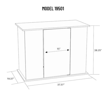 Aquatic Fundamentals 50/65 Gallon Serene Cherry Aquarium Stand with Enclosed Storage